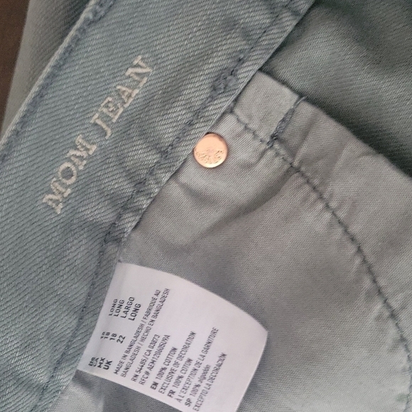 𝅺NEW! AMERICAN EAGLE Distressed High Rise Denim Mom Jeans 18L. - Picture 6 of 6